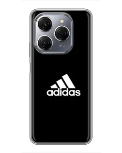 Чехол для TECNO Spark 20 Pro с картинкой «Черная классика Adidas»