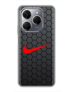 Чохол для TECNO Spark 20 Pro з картинкою «Nike — карбонова сітка» Чохол для TECNO Spark 20 Pro з картинкою «Nike — карбонова сітка»