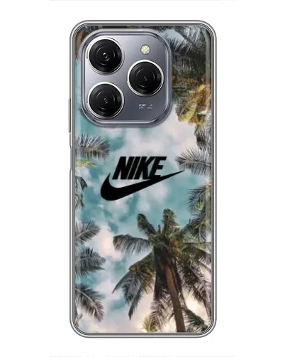 Чехол для TECNO Spark 20 Pro с картинкой «Тропический принт Nike» Чехол для TECNO Spark 20 Pro с картинкой «Тропический принт Nike»
