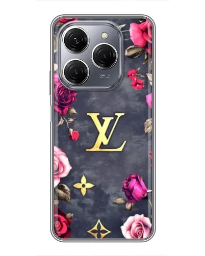 Чехол для TECNO Spark 20 Pro с картинкой «Цветочный Louis Vuitton»