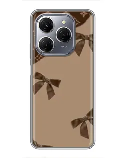 Чехол для TECNO Spark 20 Pro с картинкой «LV — кофейный атлас»