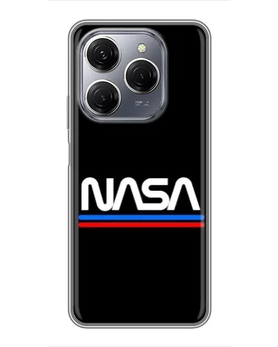 Чехол для TECNO Spark 20 Pro с картинкой «NASA — классика Red Blue» Чехол для TECNO Spark 20 Pro с картинкой «NASA — классика Red Blue»