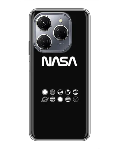 Чехол для TECNO Spark 20 Pro с картинкой «NASA — технический принт» Чехол для TECNO Spark 20 Pro с картинкой «NASA — технический принт»