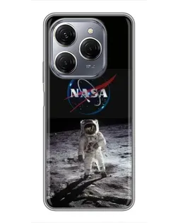 Чехол для TECNO Spark 20 Pro с картинкой «Астронавт на Луне» Чехол для TECNO Spark 20 Pro с картинкой «Астронавт на Луне»