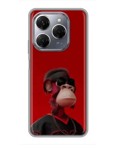 Чехол для TECNO Spark 20 Pro с картинкой «Bored Ape в красном» Чехол для TECNO Spark 20 Pro с картинкой «Bored Ape в красном»
