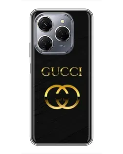 Чехол для TECNO Spark 20 Pro с картинкой «Золотой логотип Gucci» Чехол для TECNO Spark 20 Pro с картинкой «Золотой логотип Gucci»