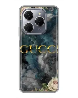 Чехол для TECNO Spark 20 Pro с картинкой «Абстрактные цветы Gucci» Чехол для TECNO Spark 20 Pro с картинкой «Абстрактные цветы Gucci»