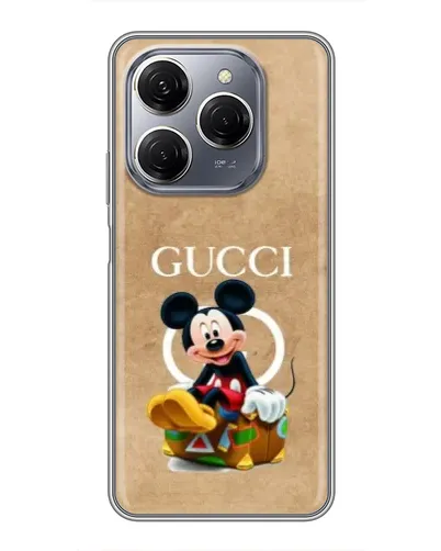 Чехол для TECNO Spark 20 Pro с картинкой «Микки Маус Gucci — крафт» Чехол для TECNO Spark 20 Pro с картинкой «Микки Маус Gucci — крафт»