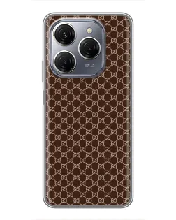 Чехол для TECNO Spark 20 Pro с картинкой «Gucci — шоколадная сетка» Чехол для TECNO Spark 20 Pro с картинкой «Gucci — шоколадная сетка»