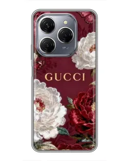 Чехол для TECNO Spark 20 Pro с картинкой «Gucci — бордовые розы» Чехол для TECNO Spark 20 Pro с картинкой «Gucci — бордовые розы»