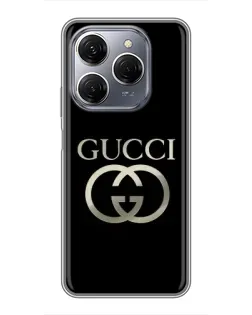 Чехол для TECNO Spark 20 Pro с картинкой «Gucci — золото на черном» Чехол для TECNO Spark 20 Pro с картинкой «Gucci — золото на черном»