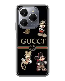 Чехол для TECNO Spark 20 Pro с картинкой «Gucci — герои Disney и монограмма» Чехол для TECNO Spark 20 Pro с картинкой «Gucci — герои Disney и монограмма»
