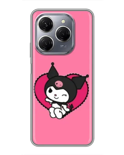 Чехол для TECNO Spark 20 Pro с картинкой «Kuromi — любовь в сердце» Чехол для TECNO Spark 20 Pro с картинкой «Kuromi — любовь в сердце»