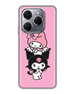 Чехол для TECNO Spark 20 Pro с картинкой «My Melody и Kuromi» Чехол для TECNO Spark 20 Pro с картинкой «My Melody и Kuromi»