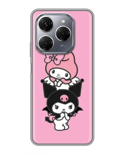 Чехол для TECNO Spark 20 Pro с картинкой «My Melody и Kuromi» Чехол для TECNO Spark 20 Pro с картинкой «My Melody и Kuromi»