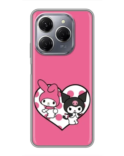 Чехол для TECNO Spark 20 Pro с картинкой «Kuromi и My Melody» Чехол для TECNO Spark 20 Pro с картинкой «Kuromi и My Melody»