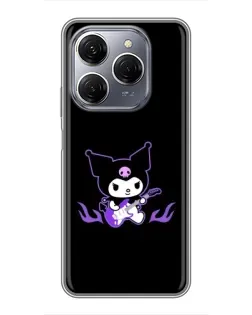 Чехол для TECNO Spark 20 Pro с картинкой «Электрическая Kuromi» Чехол для TECNO Spark 20 Pro с картинкой «Электрическая Kuromi»