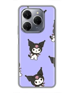 Чехол для TECNO Spark 20 Pro с картинкой «Паттерн с Kuromi» Чехол для TECNO Spark 20 Pro с картинкой «Паттерн с Kuromi»