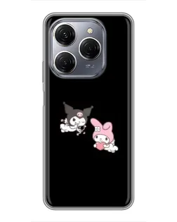 Чехол для TECNO Spark 20 Pro с картинкой «My Melody и Kuromi» Чехол для TECNO Spark 20 Pro с картинкой «My Melody и Kuromi»