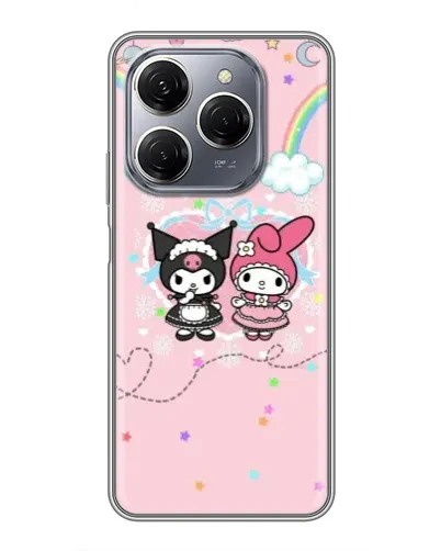 Чехол для TECNO Spark 20 Pro с картинкой «My Melody и Kuromi» Чехол для TECNO Spark 20 Pro с картинкой «My Melody и Kuromi»