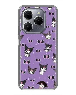 Чехол для TECNO Spark 20 Pro с картинкой «Kuromi — паттерн» Чехол для TECNO Spark 20 Pro с картинкой «Kuromi — паттерн»