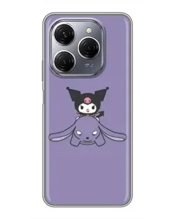 Чехол для TECNO Spark 20 Pro с картинкой «Kuromi на лиловом фоне» Чехол для TECNO Spark 20 Pro с картинкой «Kuromi на лиловом фоне»