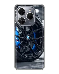 Чохол для TECNO Spark 20 Pro з картинкою «Колесо BMW зблизька»