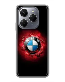 Чохол для TECNO Spark 20 Pro з картинкою «Логотип BMW — спалах»