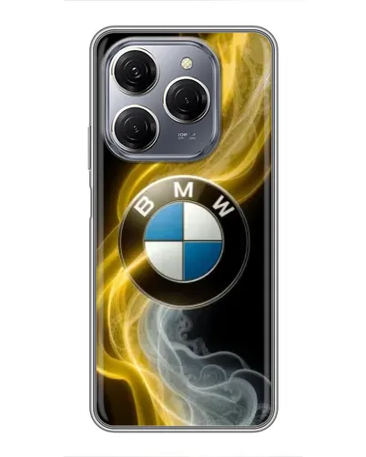 Чехол для TECNO Spark 20 Pro с картинкой «Золотистый дым BMW» Чехол для TECNO Spark 20 Pro с картинкой «Золотистый дым BMW»