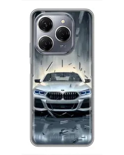Чохол для TECNO Spark 20 Pro з картинкою «BMW у світлі фар»