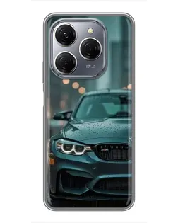 Чохол для TECNO Spark 20 Pro з картинкою «BMW у вогнях міста»