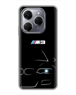 Чохол для TECNO Spark 20 Pro з картинкою «Мінімалістичний принт BMW M3»