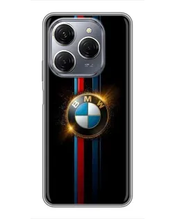 Чохол для TECNO Spark 20 Pro з картинкою «BMW M-Power неон»