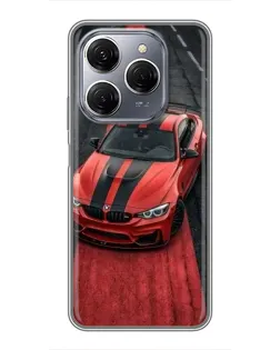 Чохол для TECNO Spark 20 Pro з картинкою «BMW на червоній доріжці»