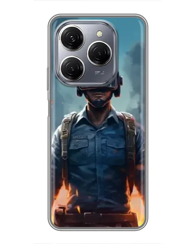 Чехол для TECNO Spark 20 Pro с картинкой «PUBG — реалистичный герой» Чехол для TECNO Spark 20 Pro с картинкой «PUBG — реалистичный герой»