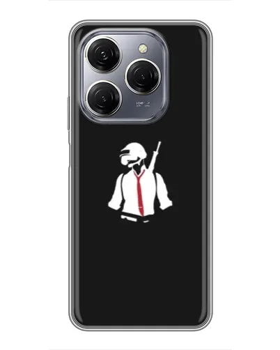Чехол для TECNO Spark 20 Pro с картинкой «PUBG — силуэт воина» Чехол для TECNO Spark 20 Pro с картинкой «PUBG — силуэт воина»