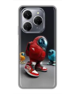 Чехол для TECNO Spark 20 Pro с картинкой «Among Us — 3D стиль»