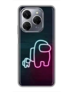 Чехол для TECNO Spark 20 Pro с картинкой «Among Us неон-арт» Чехол для TECNO Spark 20 Pro с картинкой «Among Us неон-арт»