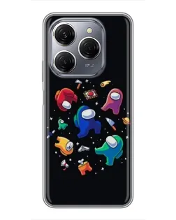 Чехол для TECNO Spark 20 Pro с картинкой «Among Us космос» Чехол для TECNO Spark 20 Pro с картинкой «Among Us космос»