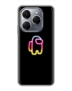 Чехол для TECNO Spark 20 Pro с картинкой «Among Us градиент» Чехол для TECNO Spark 20 Pro с картинкой «Among Us градиент»