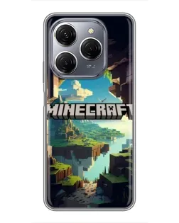 Чехол для TECNO Spark 20 Pro с картинкой «Пещера Майнкрафт»