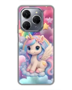 Чехол для TECNO Spark 20 Pro с картинкой «Маленький единорог»