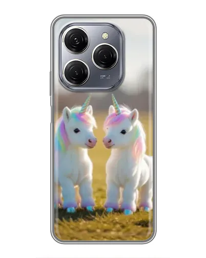 Чехол для TECNO Spark 20 Pro с картинкой «Пара единорогов» Чехол для TECNO Spark 20 Pro с картинкой «Пара единорогов»