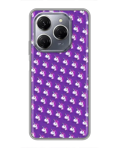Чехол для TECNO Spark 20 Pro с картинкой «Единороги на фиолетовом» Чехол для TECNO Spark 20 Pro с картинкой «Единороги на фиолетовом»