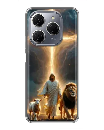Чехол для TECNO Spark 20 Pro с картинкой «Лев Иуды и Свет»