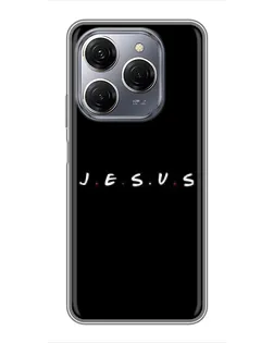 Чехол для TECNO Spark 20 Pro с картинкой «Точки веры J.E.S.U.S.»
