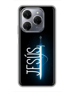 Чехол для TECNO Spark 20 Pro с картинкой «Меч Духа Jesus»