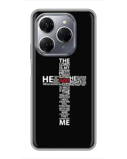 Чехол для TECNO Spark 20 Pro с картинкой «Текстовый крест»