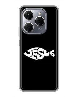 Чехол для TECNO Spark 20 Pro с картинкой «Рыба Jesus»