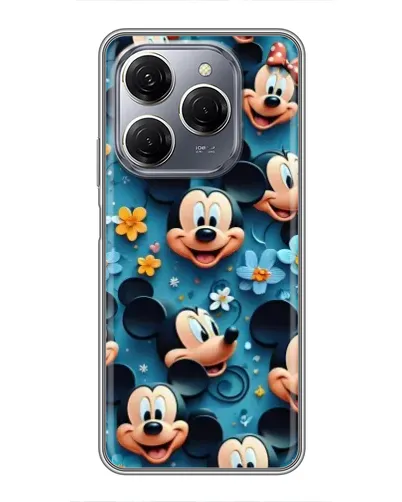 Чехол для TECNO Spark 20 Pro с картинкой «Паттерн Микки и Минни»